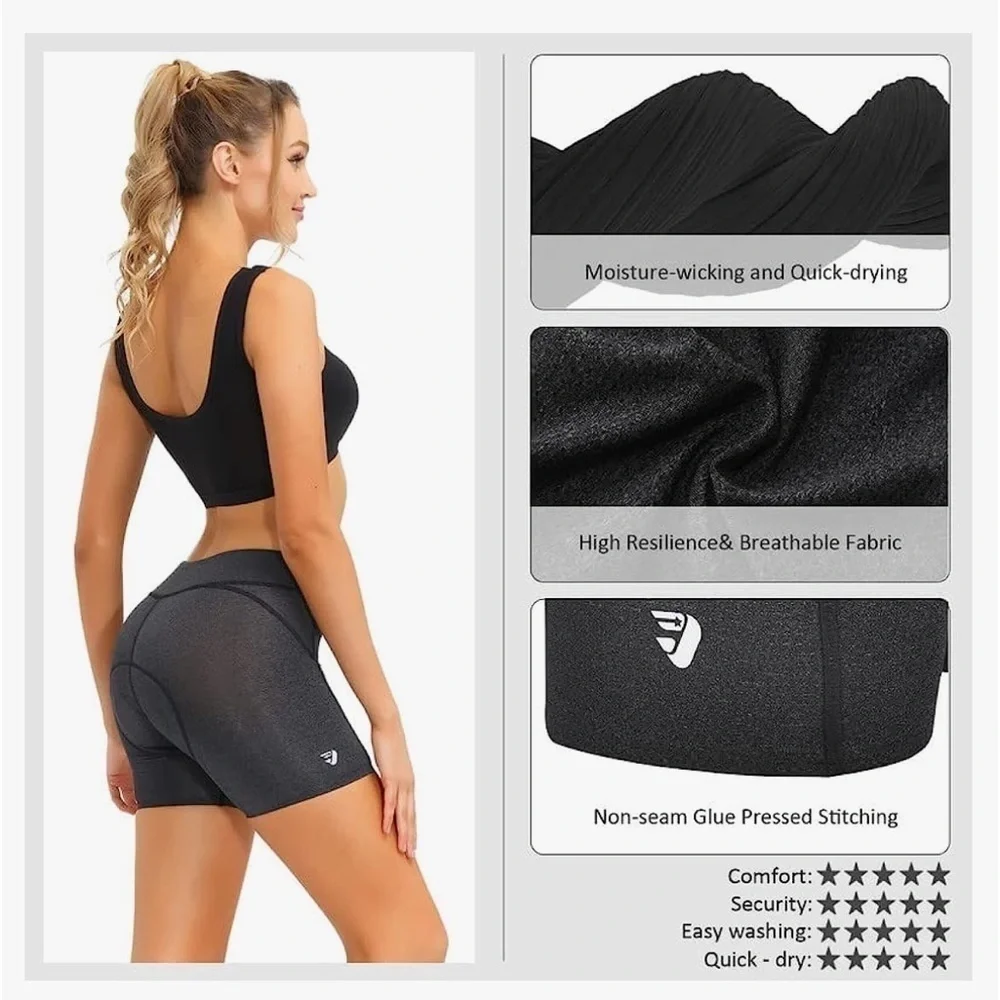 DEALYORK Padded 1 pair Bike Shorts Cycling Bicycle Biking Biker 3D Padding NWT